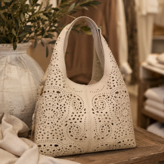 Lace bag - light sand