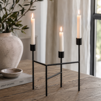 Ljusstake - three svart