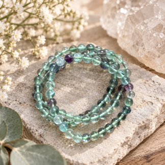 Armband - fluorit 6 mm