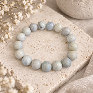 Armband A35 - blå korallfossil