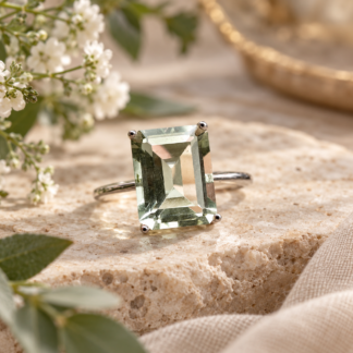 Ring - prasiolit