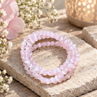 Armband - selenit pink 6 mm