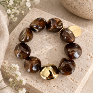 Armband - brun/guld
