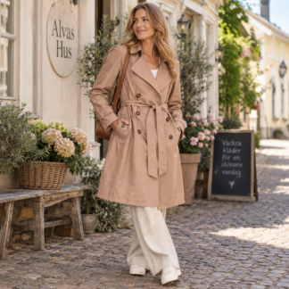 Trenchcoat - satin beige