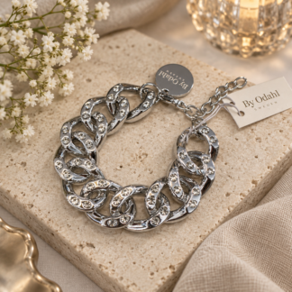 Acrylic brace - silver glitter