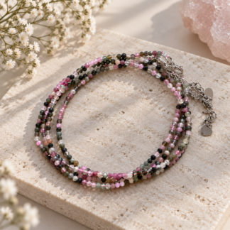 Halsband - vattenmelonsturmalin