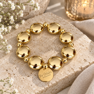 Gold bead bracelet