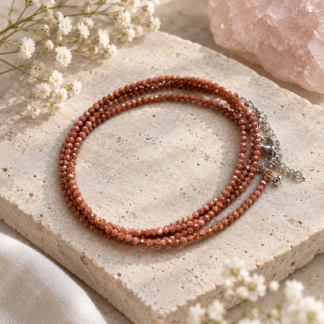 Halsband - golden sunstone