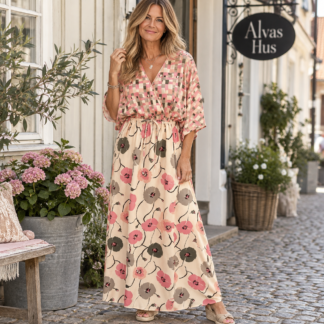 Jolene dress - mix pink