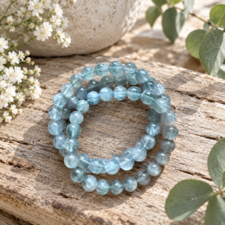 Armband - blå fluorit