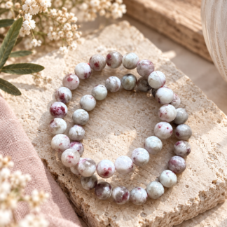 Armband - rosa turmalin 10 mm