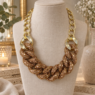 Sparkly neck - gold