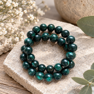 Armband - grön mica 12 mm