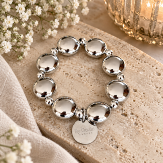 Silver bead bracelet