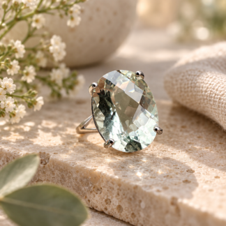 Ring - prasiolit 3