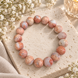 Armband A36 - rosa agat