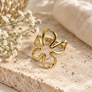 Ring - flower gold