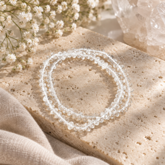Armband - bergkristall donut 6 mm