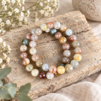Armband - lodolit färgmix 10 mm