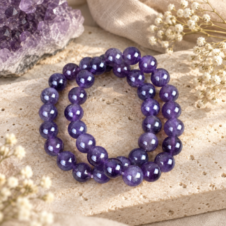 Armband - ametist 10 mm