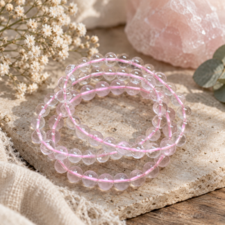 Armband - rosenkvarts 8 mm