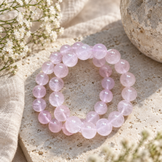 Armband - rosenkvarts 12 mm