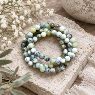Armband - grön opal