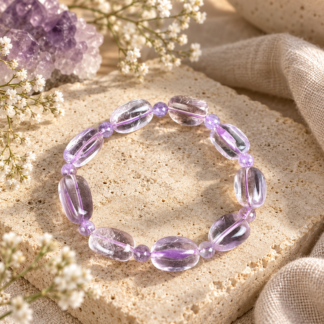 Armband - ametist freeform 11 mm