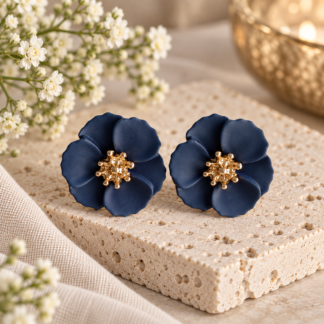 Örhänge - small flower blue