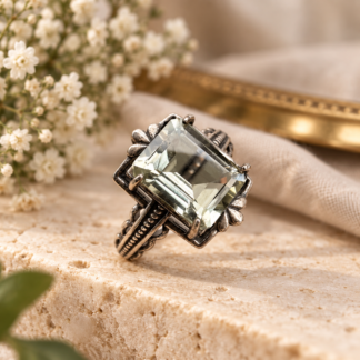 Ring - prasiolit 2