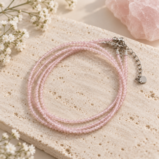 Halsband - jordgubbskvarts