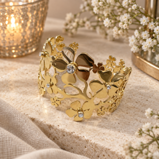 Bangle - glitter flower