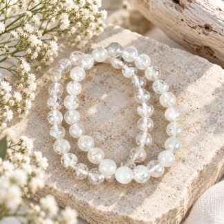 Armband - bergkristall med rutiler