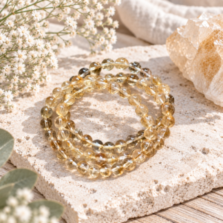 Armband - citrin 8 mm
