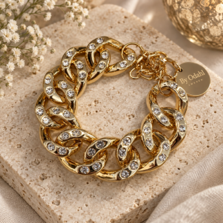 Acrylic brace - gold glitter