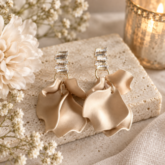 Flake bling ear - champagne