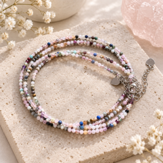 Halsband - mixed rosa