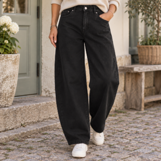 Voggo barrel jeans - black