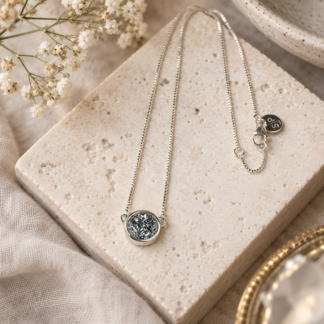 Druzy neck - lavender